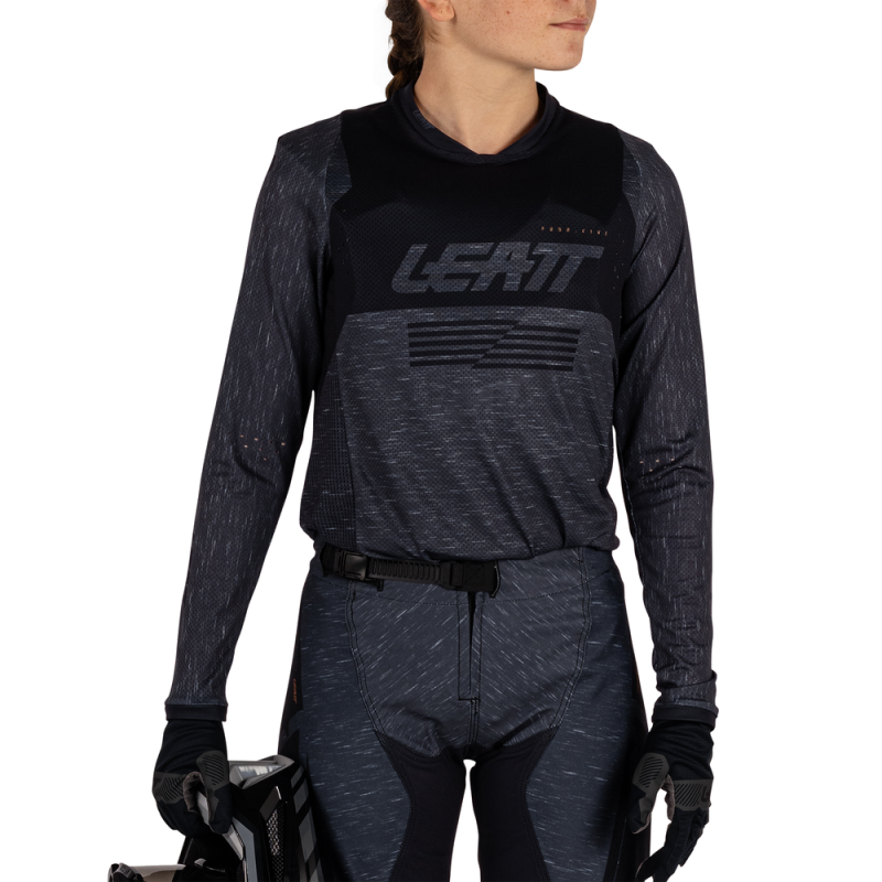 LEATT Moto 4.5 2026 Kinder-Jersey - Stealth Schwarz/Grau