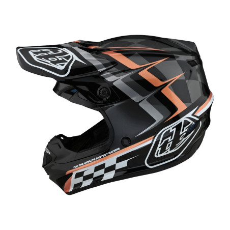 Casque TROY LEE DESIGNS SE4 Polyacrylite Warped - noir