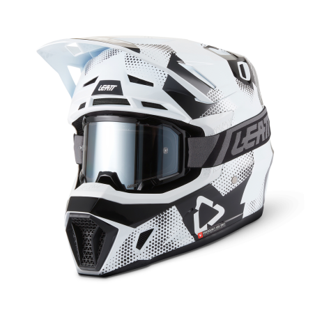LEATT Moto 7.5 Helm - Camo Schwarz/Weiß