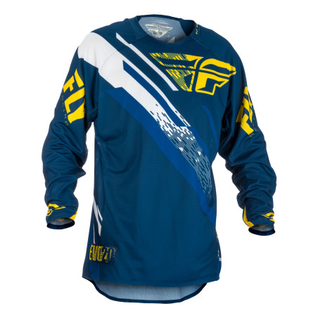 Maillot FLY RACING Evo - bleu marine/jaune/blanc