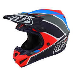 TROY LEE DESIGNS SE4 Polyacrylite Kids Helmet - Beta orange/navy