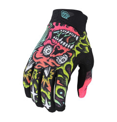 Gants TROY LEE DESIGNS Air - Skull Demon orange/vert