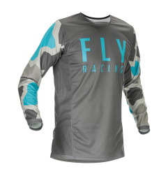 FLY RACING Kinetic K221 Jersey - Grau/Blau