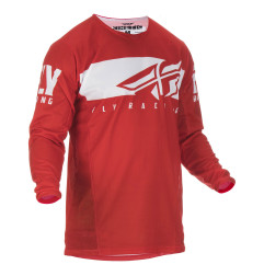 Maillot FLY RACING Kinetic Shield - rouge/blanc