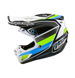 Casque TROY LEE DESIGNS SE5 ECE Composite Reverb - blanc/bleu