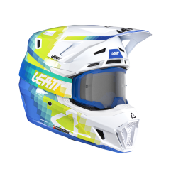Casque LEATT Moto 7.5 2026 - Pixel bleu