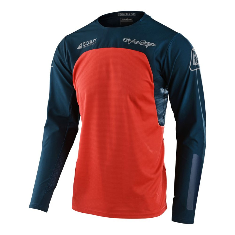 Camiseta TROY LEE DESIGNS Scout SE - Systems azul marino/naranja