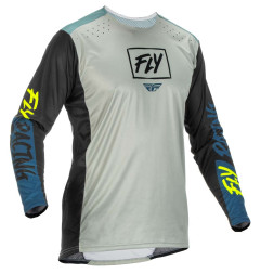 Camiseta FLY RACING Lite - gris/verde azulado/amarillo flúor