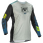 FLY RACING Lite Jersey - Grau/Petrol/Neongelb