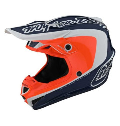 TROY LEE DESIGNS SE4 Poly Kids Helmet - Corsa navy/orange