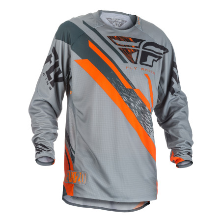 FLY RACING Evo Jersey - Grau/Orange/Schwarz