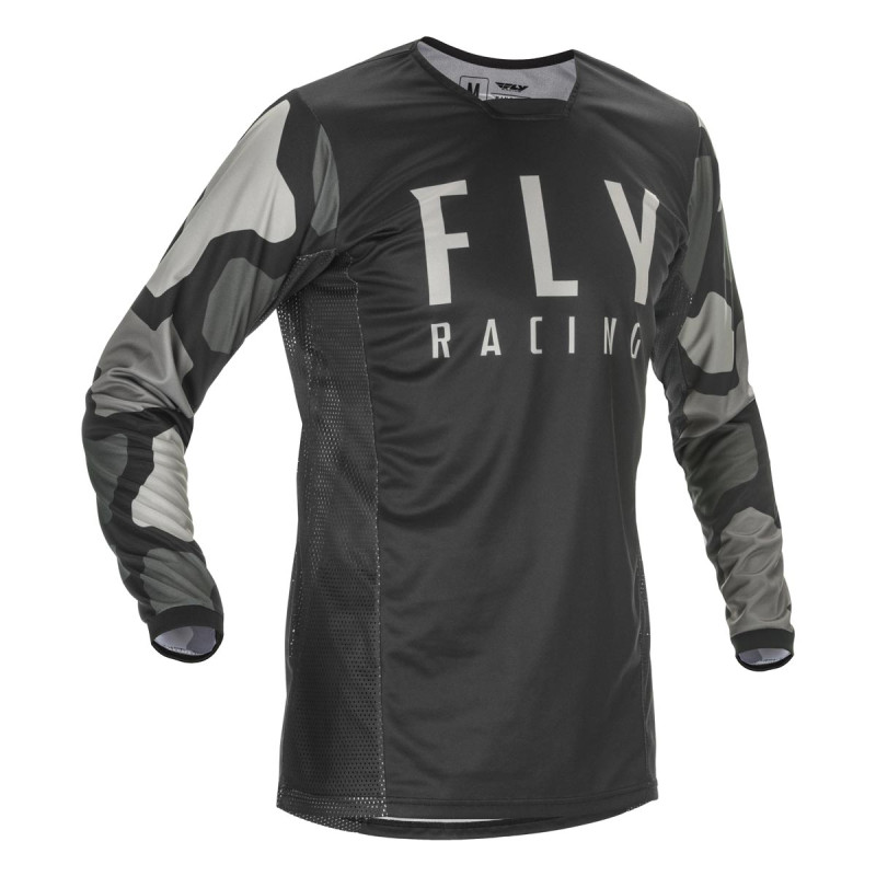 FLY RACING Kinetic K221 Kinder-Jersey - Schwarz/Grau