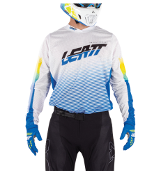 Maillot LEATT Moto 4.5 X-Flow 2026 - Pixel bleu
