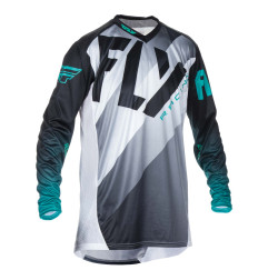 FLY RACING Lite Jersey - black/white/teal