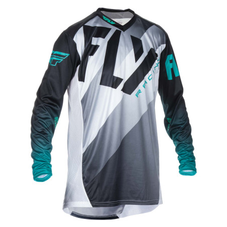 Maillot FLY RACING Lite - noir/blanc/bleu canard