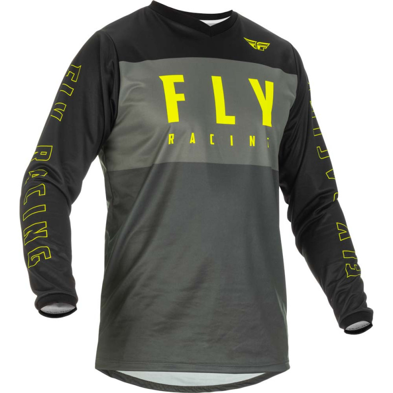Camiseta infantil FLY RACING F-16 - gris/negro/amarillo flúor
