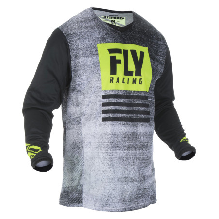 FLY RACING Kinetic Noiz Jersey - black/hi-vis yellow