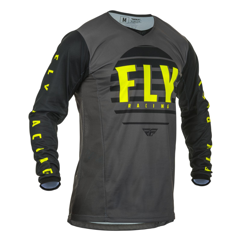FLY RACING Kinetic K220 Jersey - black/grey/hi-vis yellow