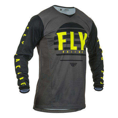 FLY RACING Kinetic K220 Jersey - black/grey/hi-vis yellow