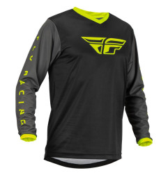 Maillot FLY RACING F-16 - noir/gris/jaune fluo