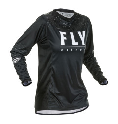 FLY RACING Lite Damen-Jersey - Schwarz/Weiß