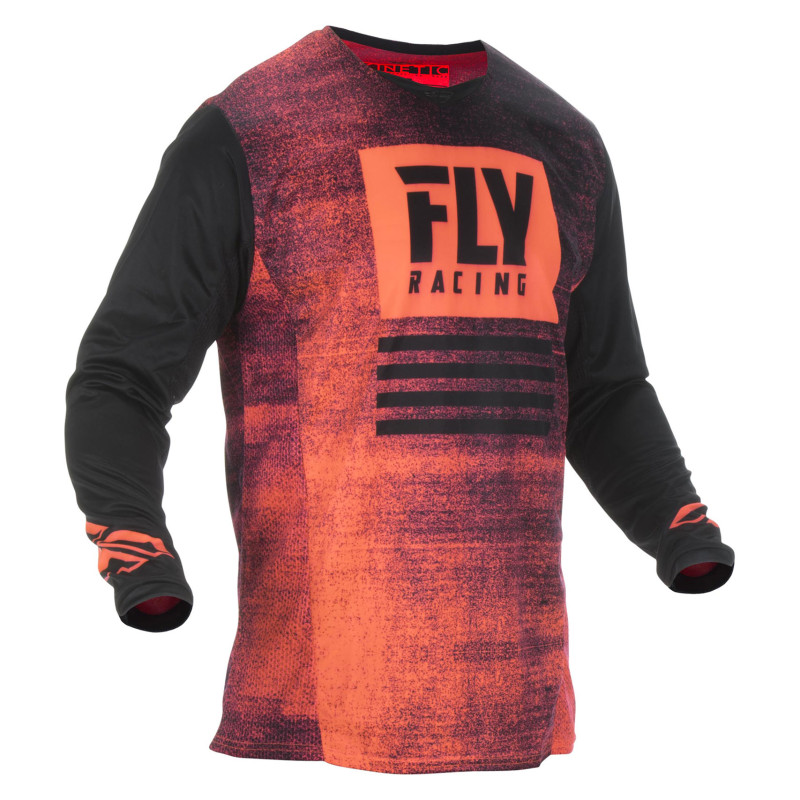 Maillot FLY RACING Kinetic Noiz - rouge fluo/noir Maillot FLY RACING Kinetic Noiz - rouge fluo/noir