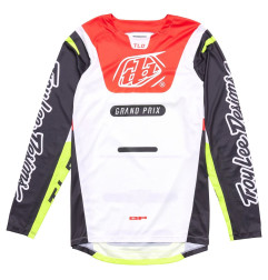 Maillot enfant TROY LEE DESIGNS GP Pro - Blends blanc/rouge fluo