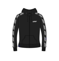Sudadera con capucha y cremallera mujer LEATT Tech - negro jaspeado