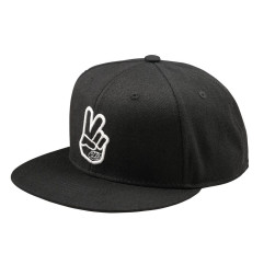 TROY LEE DESIGNS Flat Bill Snapback Peace Cap - Schwarz