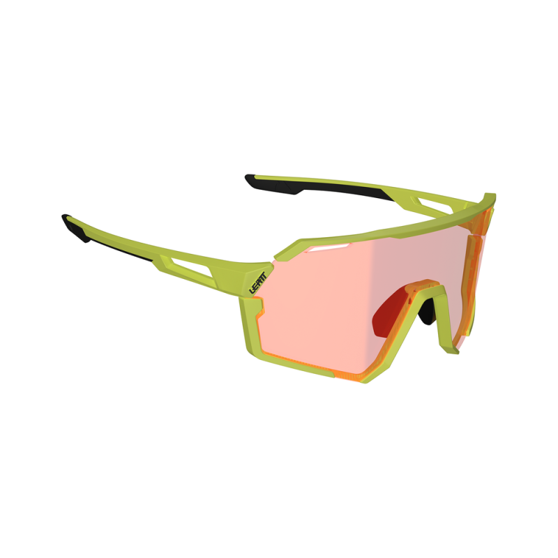 LEATT RideViz Pro Small Sonnenbrille - Neongelb - Gläser Iriz Cryztal Rot VLT 13 %