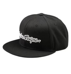 TROY LEE DESIGNS Flat Bill Snapback Signature Cap - Schwarz