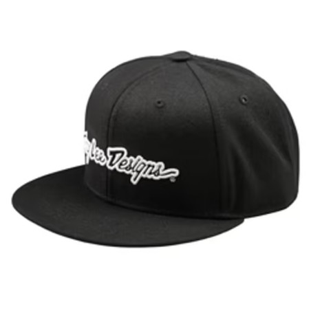 Gorra TROY LEE DESIGNS Flat Bill Snapback Signature - negro