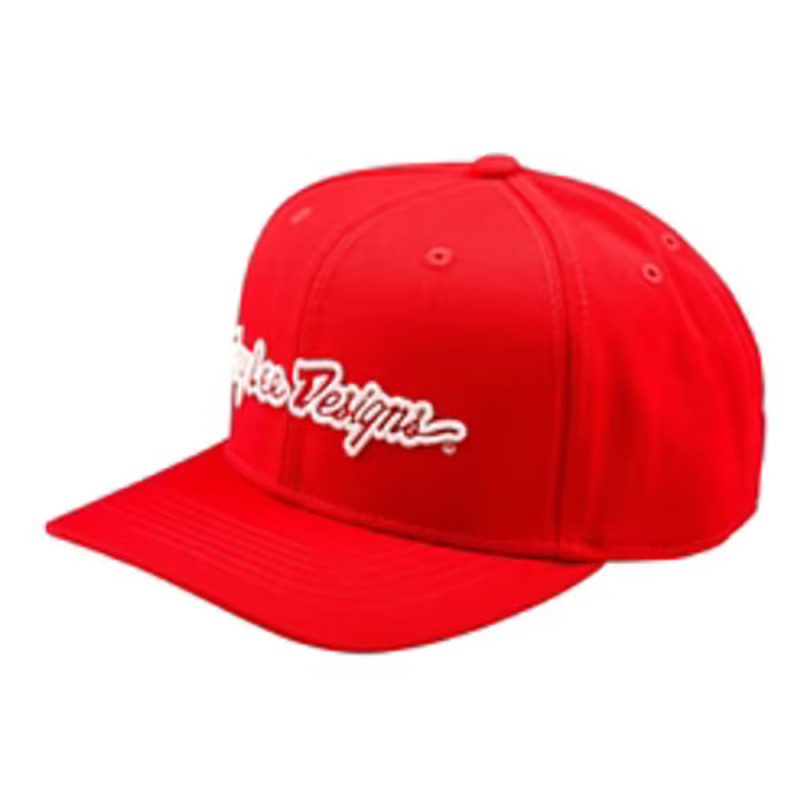 Gorra TROY LEE DESIGNS Curved Snapback Signature - rojo