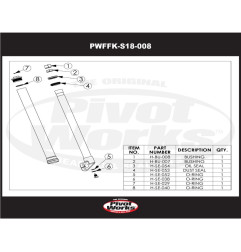 PIVOT WORKS Fork Rebuild Kit (Seals and Bushings) for SUZUKI RM 85 2002-2017