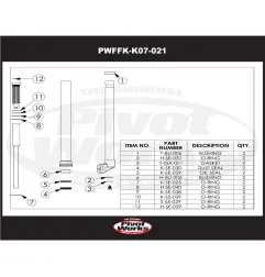 PIVOT WORKS Gabel-Überholungssatz (Dichtungen und Buchsen) für KAWASAKI KX 125, KX 250 2005-2007