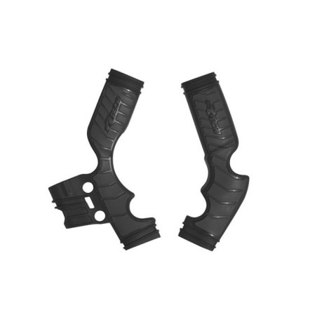 RACETECH Zweikomponenten-Rahmenschützer - schwarz für HUSQVARNA TC 65, KTM SX 65 und GAS GAS MC 65 2016-2023