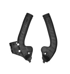 RACETECH Dual-Material Frame Guards - Black for KTM SX 85 and GAS GAS MC 85 2018-2024