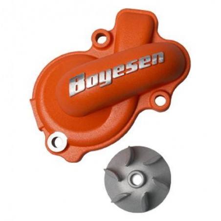 Water pump housing + orange propeller BOYESEN for HUSQVARNA FE, KTM EXC, SXF