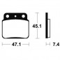 Brake pad BENDIX for ARCTIC CAT KAWASAKI SUZUKI