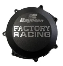 Schwarzer Kupplungsgehäusedeckel „ BOYESEN “ für YAMAHA WRF, YZF 250 (Baujahre 2001 bis 2014) sowie GAS GAS E300F, EC250F (Bauja
