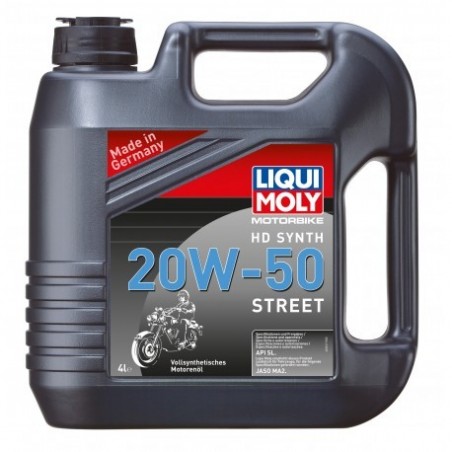 Aceite de motor 4T 100% sintético LIQUI MOLY 20W50 1 lata de 20L Moto 4T Synth Street HD 20 W 50 LM.3818 LIQUI MOLY 373,40 €