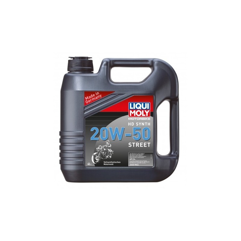 4T Aceite de motor 100% Synthesis LIQUI MOLY 20W50 1 Lata de 4L Moto 4T Synth Street HD 20 W 50