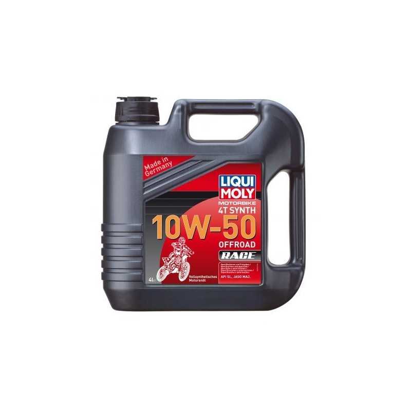 LIQUI MOLY, 100 % synthetisches 4-Takt-Motoröl für den Offroad-Einsatz, 10W50, 1 Kanister à 4 l, Motorbike 4T Synth 10W50 Offroa