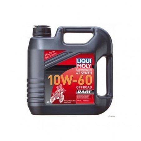 Huile Moteur 4T 100% Synthèse Tout Terrain LIQUI MOLY 10W60 1 Bidon de 4L Motorbike 4T Synth 10 W 60 Offroad Race LM.3054 LIQ...