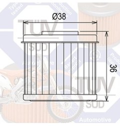 Filtro de aceite HIFLO FILTRO para HONDA, HM, MONTESA y HUSQVARNA HF116 HIFLO FILTRO 4,90