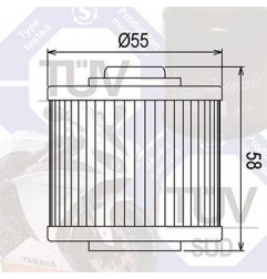 Oil filter HIFLO FILTRO for YAMAHA YFM Raptor, Grizzly,...