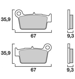 Pastilla de freno BREMBO para BETA, GAS GAS, TM, YAMAHA 07YA41SD BREMBO € 21.90