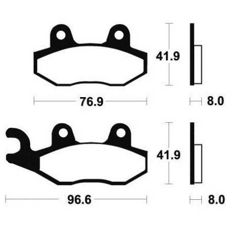 TECNIUM -Bremsbelag für YAMAHA, KAWASAKI, HUSQVARNA, ...
