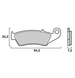 Pastilla de freno BREMBO para BETA, GAS GAS, TM, YAMAHA 07KA17SD BREMBO € 21.90