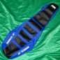 Seat cover BLACKBIRD ZEBRA black/blue for YAMAHA YZ, WR 125cc 250cc